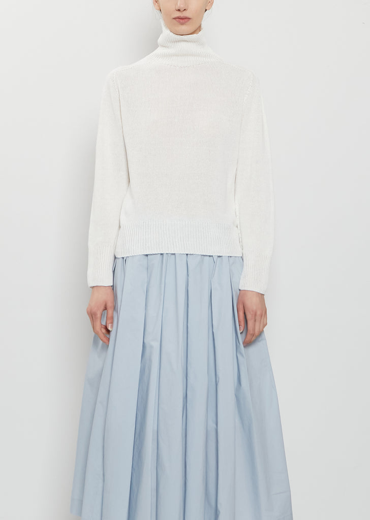 Seamless Linen Cotton Sweater — Ecru