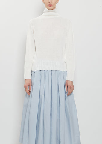 Seamless Linen Cotton Sweater — Ecru