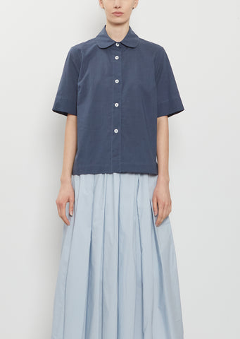 Round Collar Cotton Shirt