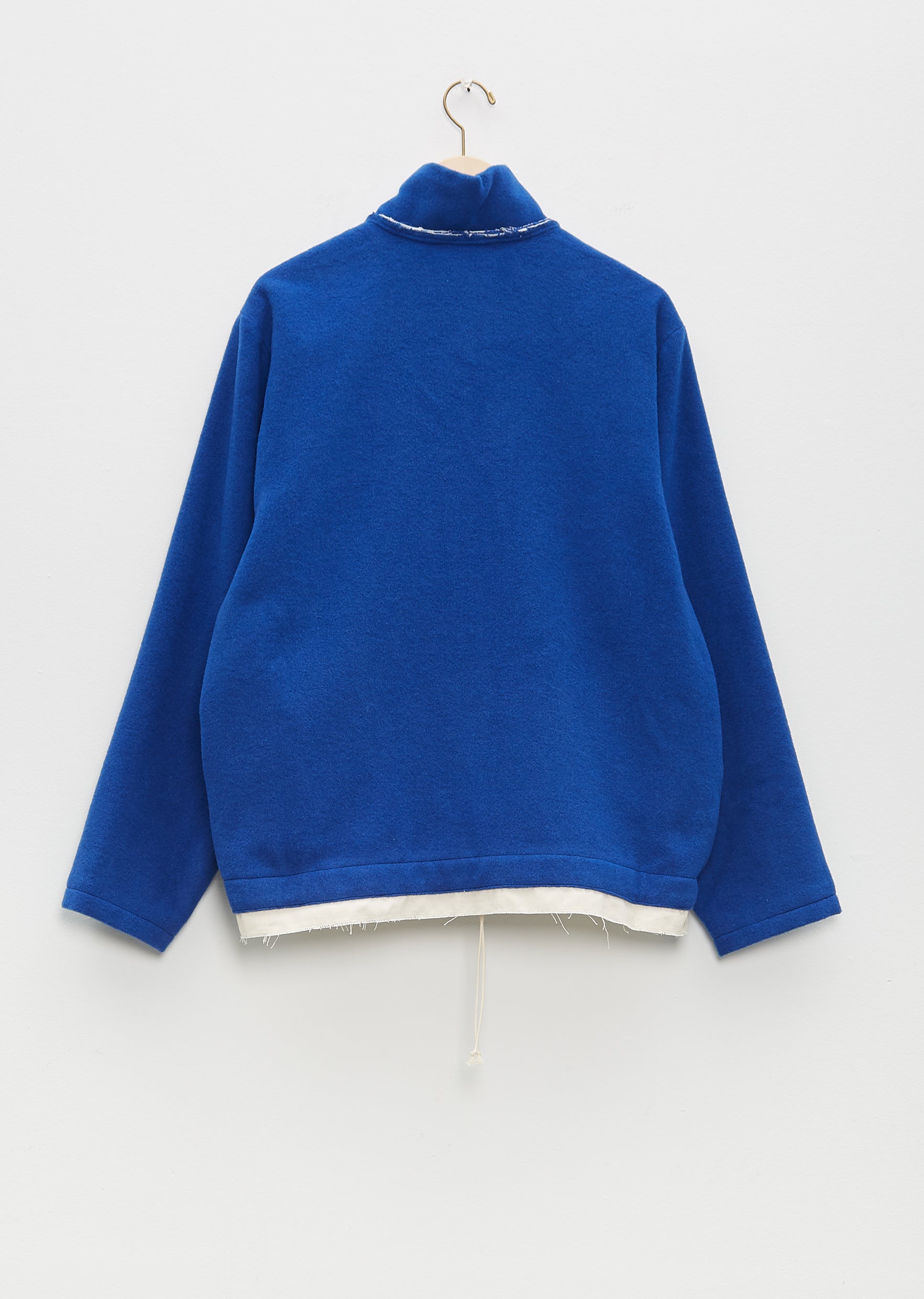 Loden Wool Fleece Anorak — Blue - XS / Blue