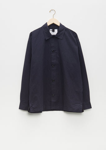 Simple Shirt Thin Stripe Cotton