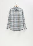 Super Light Wool Check Shirt — Blue Green Check