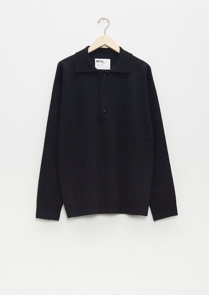 Oversized Knitted Polo Dry Wool