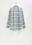 Super Light Wool Check Shirt — Blue Green Check