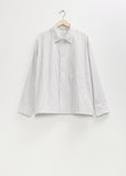 Cotton Pyjama Shirt — White Taupe Black