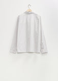 Cotton Pyjama Shirt — White Taupe Black