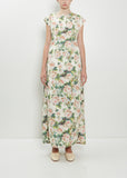 Ruched Fitted Back Chain Detail Dress