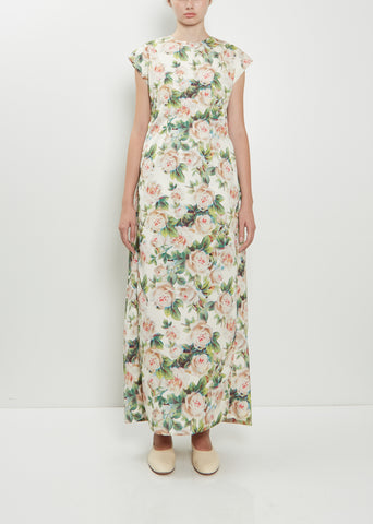 Ruched Fitted Back Chain Detail Dress