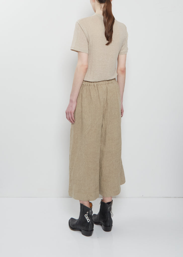 Wide Cropped Linen Pants