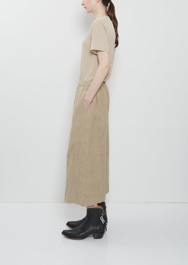 Wide Cropped Linen Pants