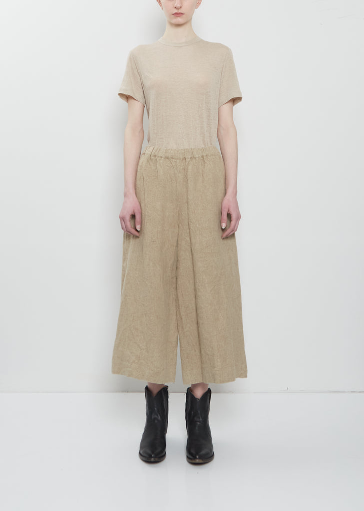 Wide Cropped Linen Pants