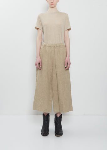 Wide Cropped Linen Pants