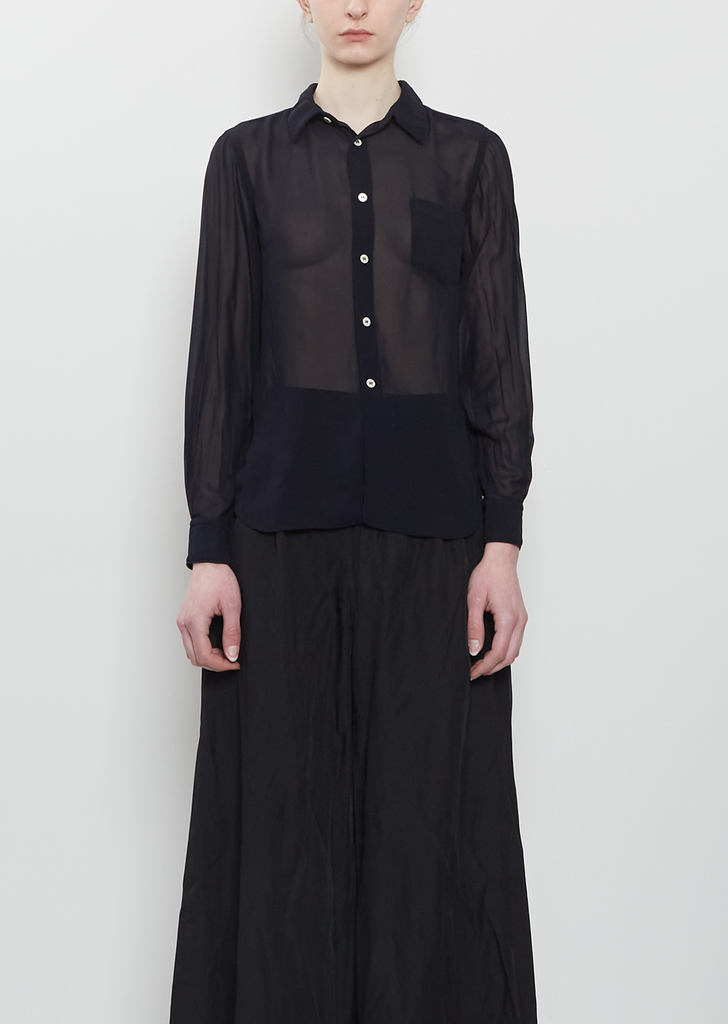 Button Up Sheer Shirt