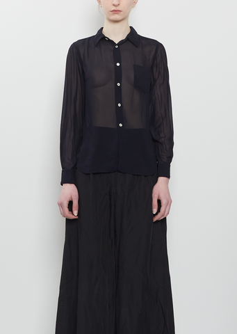 Button Up Sheer Shirt
