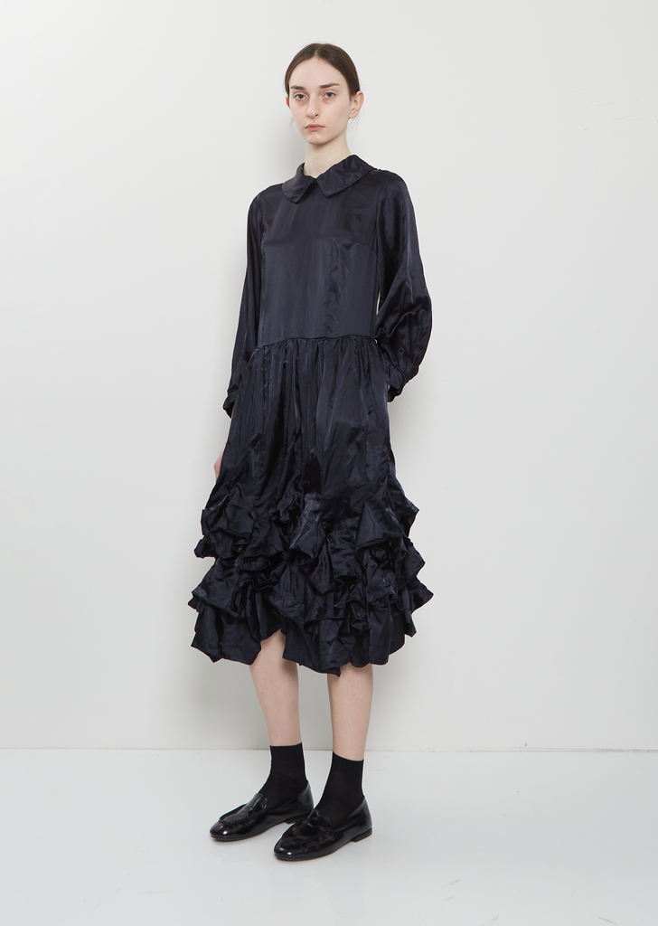 Satin Flat Collar Dress