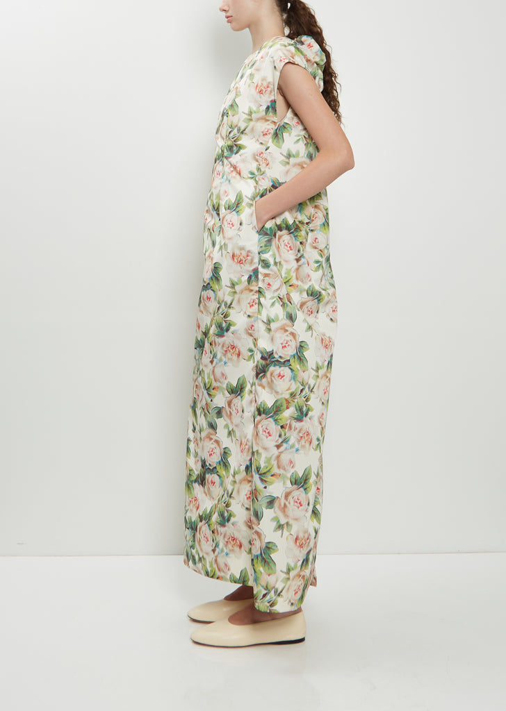Ruched Fitted Back Chain Detail Dress
