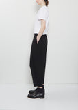 Cropped Balloon Wool Pants