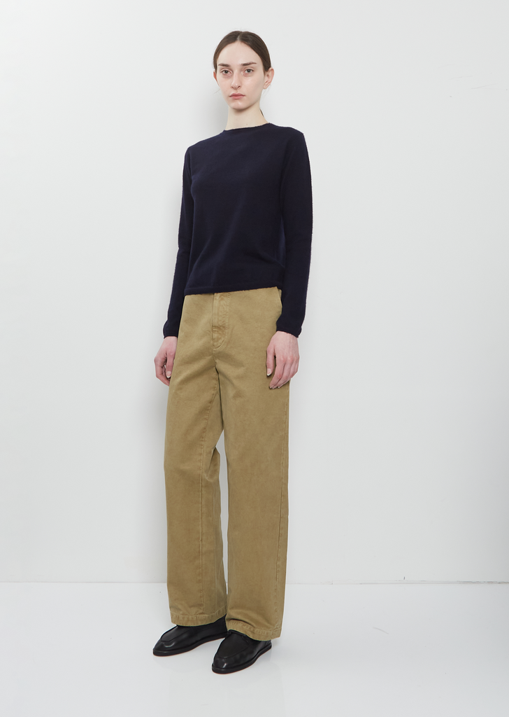 Brushed Cashmere Cotton Knit Sweater