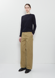 Dyed Cotton Chino Pants — Beige
