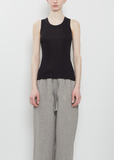 Limba Fitted Cotton Tank Top — Black