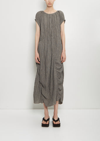 Linen Shirred Dress
