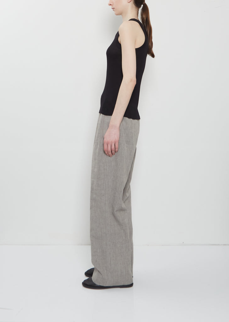 Limba Fitted Cotton Tank Top — Black