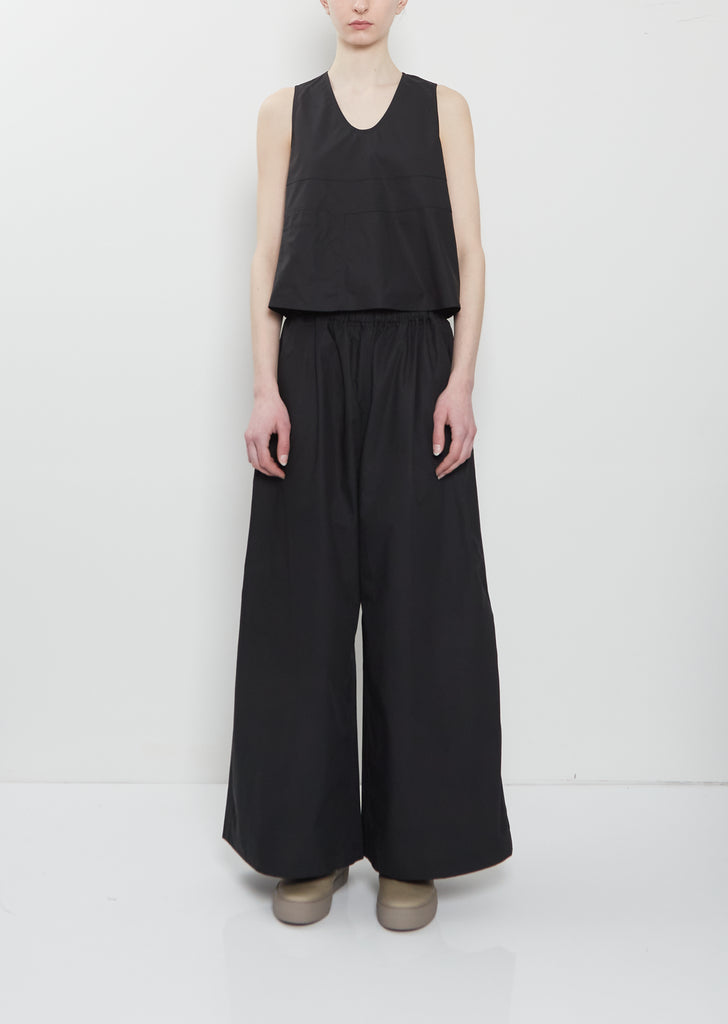 Parana Cotton Wide Leg Pant — Black