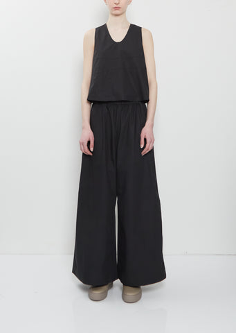 Parana Cotton Wide Leg Pant — Black