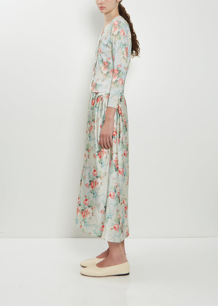 Satin Hip Detail Easy Skirt