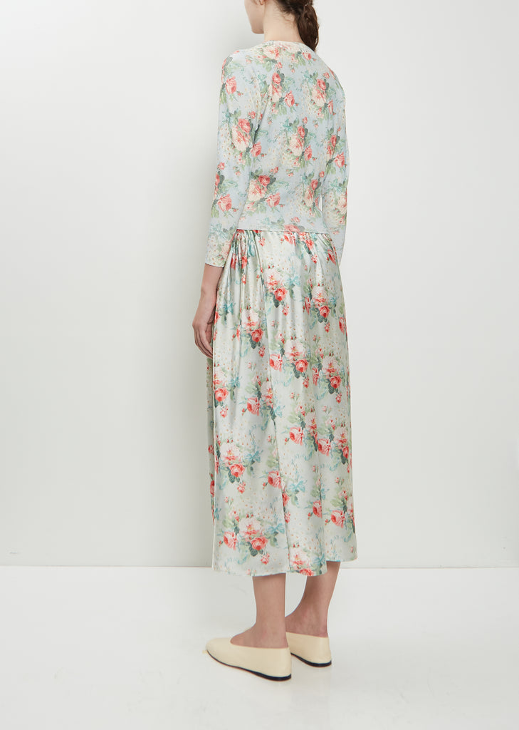 Satin Hip Detail Easy Skirt