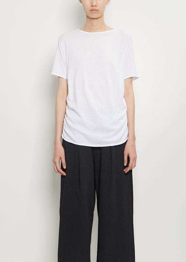 Pima Cotton Drape Tee — White