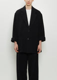 Wool Cashmere Fleece Single Breasted Jacket