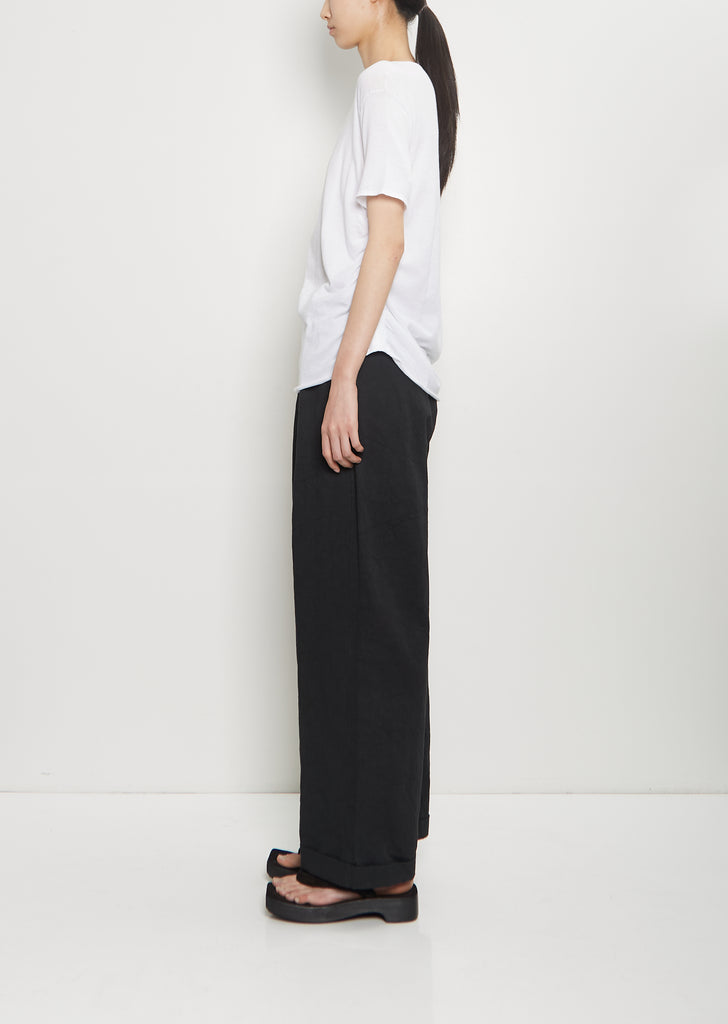 Pima Cotton Drape Tee — White