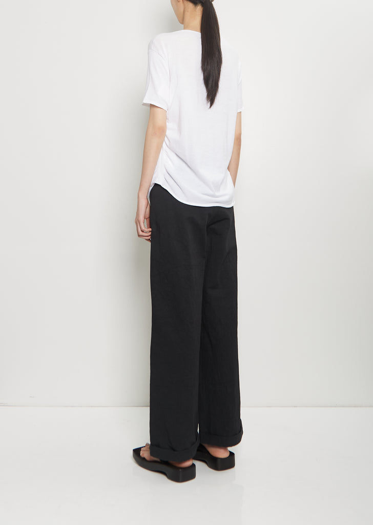 Pima Cotton Drape Tee — White
