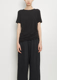 Pima Cotton Drape Tee — Black Melange