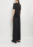 Pima Cotton Drape Tee — Black Melange