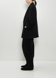 Wool Cashmere Fleece Single Breasted Jacket