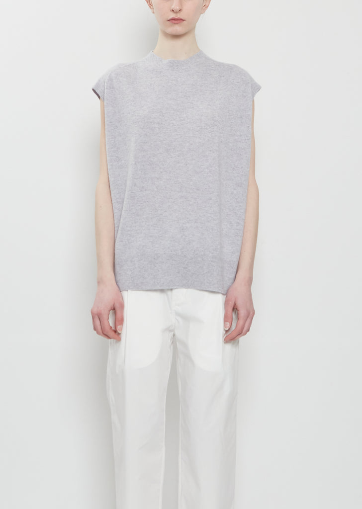 Mistle Cashmere Shell — Grey Melange