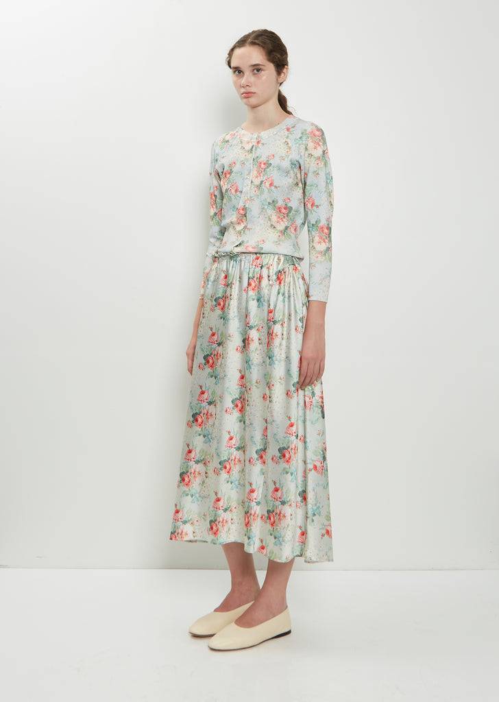 Satin Hip Detail Easy Skirt
