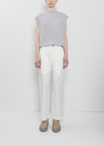 Pico Cotton Pant — White
