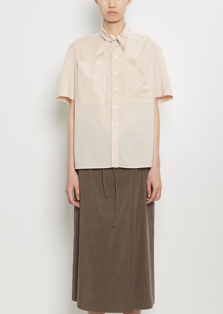 Cotton Foulard Short Sleeve Shirt