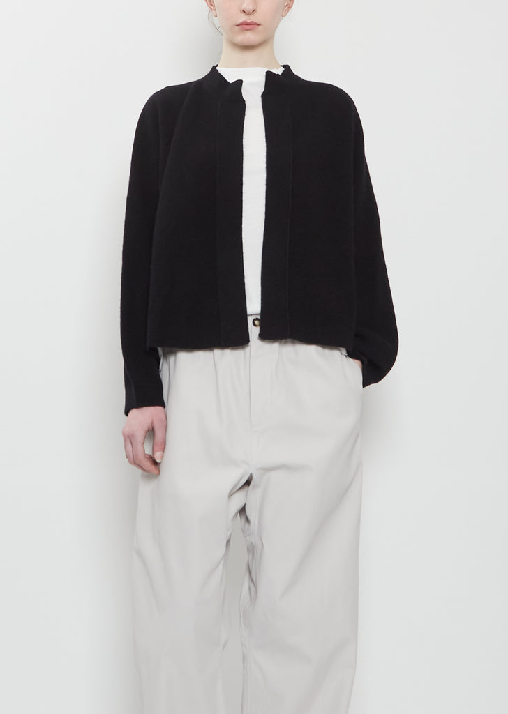 Meltem Superfine Wool Cardigan — Black