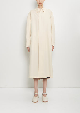 Wool Blend Light Slitted Overcoat