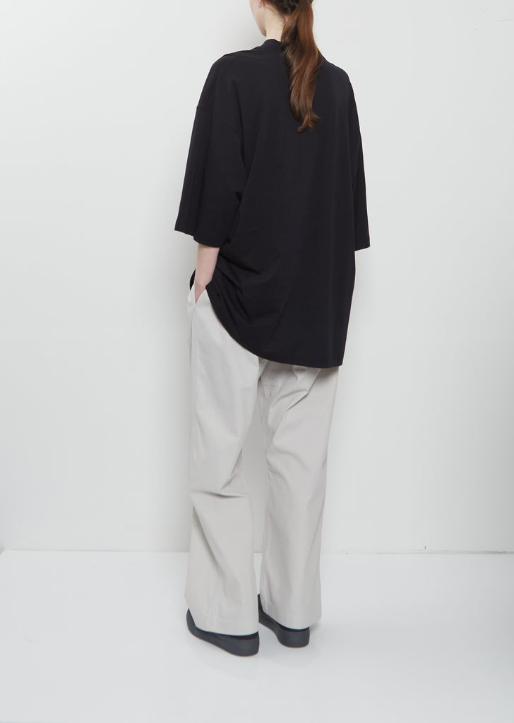 Tick Fine Cotton Jersey T-Shirt — Black