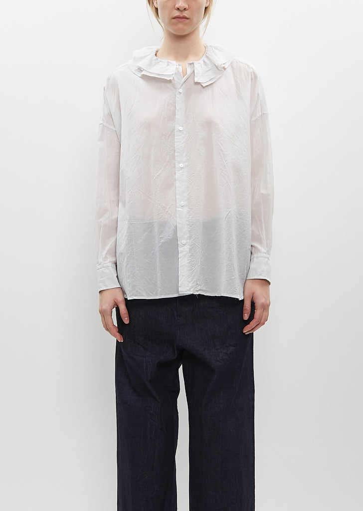 Ruffle Collar Baggy Shirt