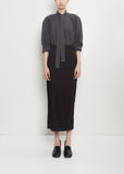 Cotton Denim Slit Skirt