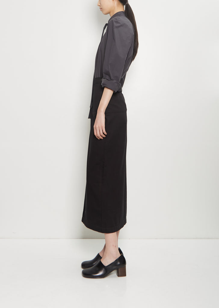 Cotton Denim Slit Skirt