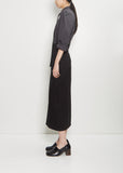 Cotton Denim Slit Skirt