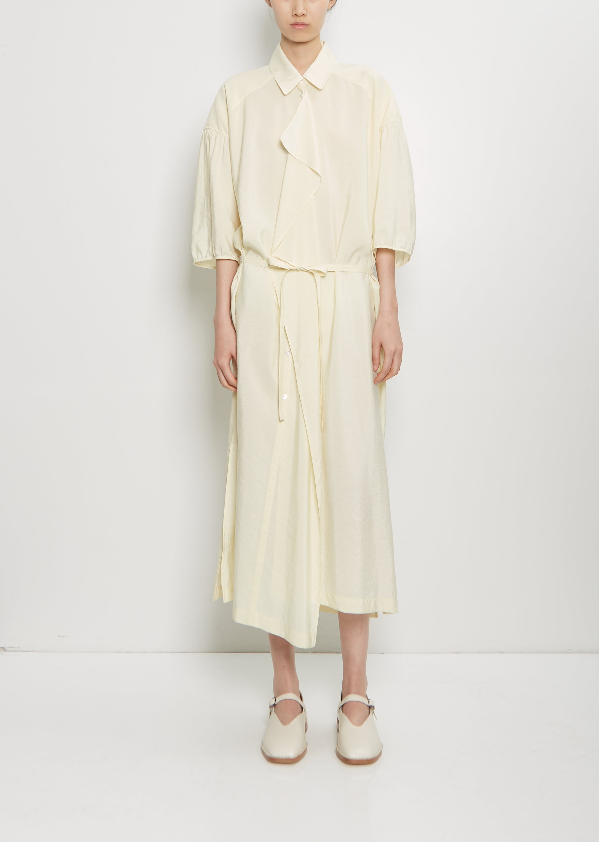 Silk Asymmetrical Shirt Dress La Garonne Silk Asymmetrical Shirt Dress La Garonne