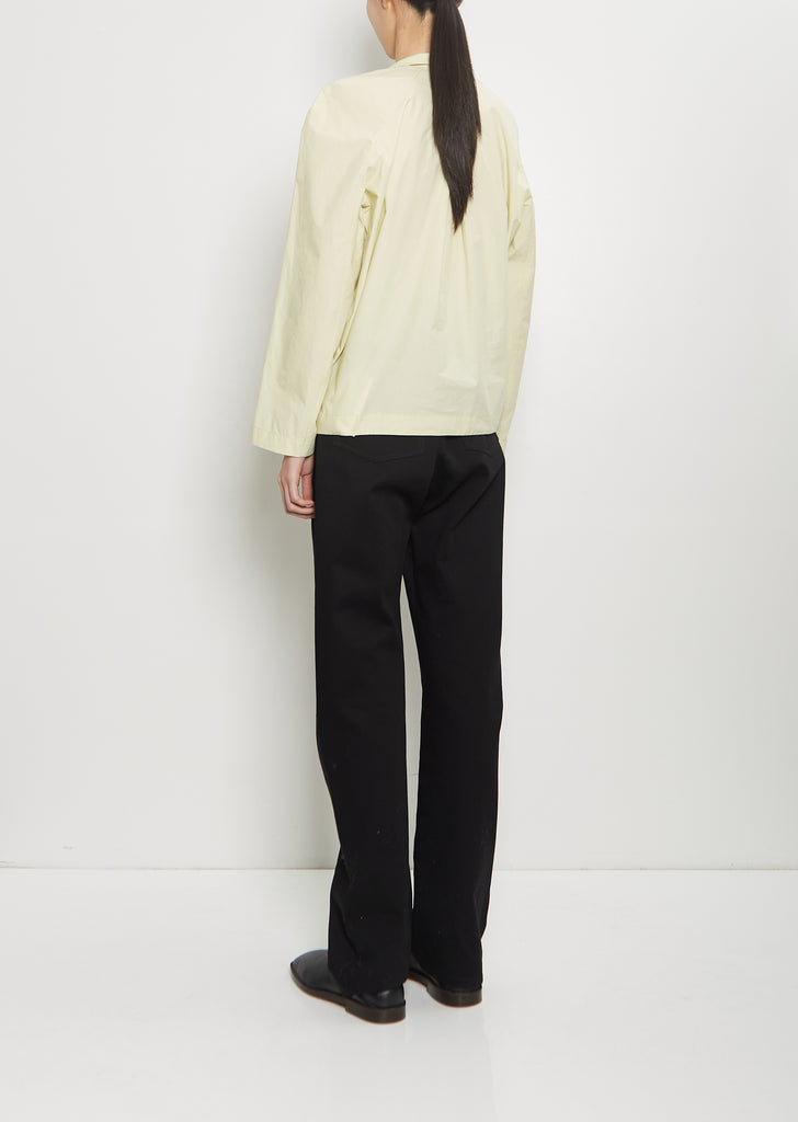 Ascot Cotton Blouse — Dusty Yellow